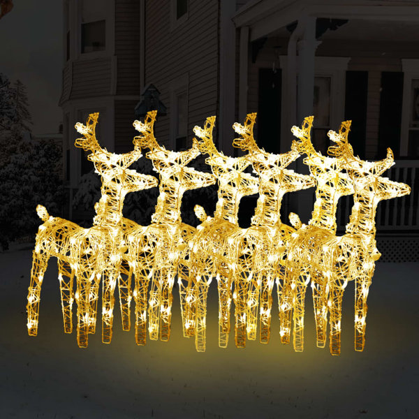 The Holiday Aisle® Christmas Reindeers Xmas Decoration Light Display